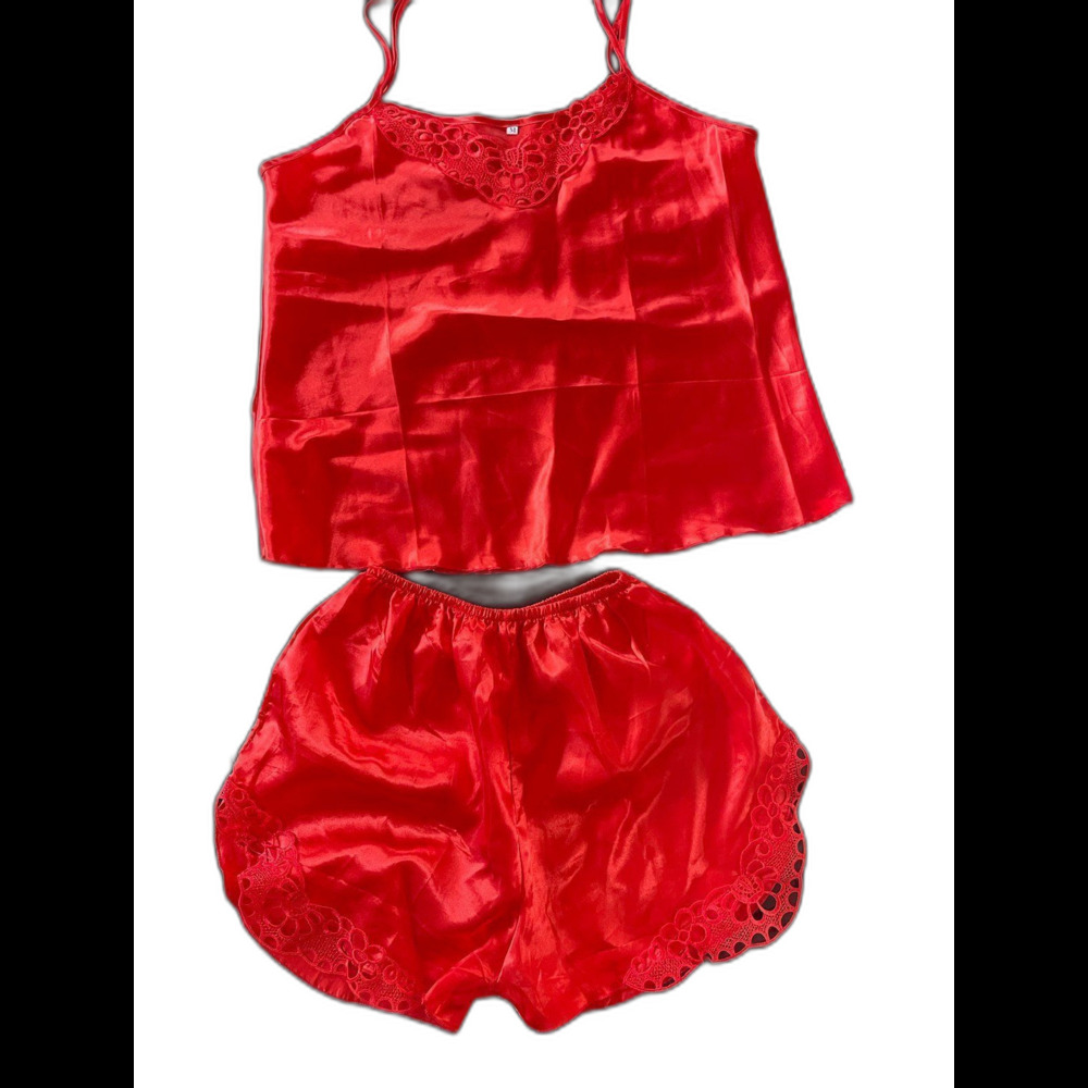 NWOT satin red M camisole and short set lingerie sleepwear baddie sexy romantic